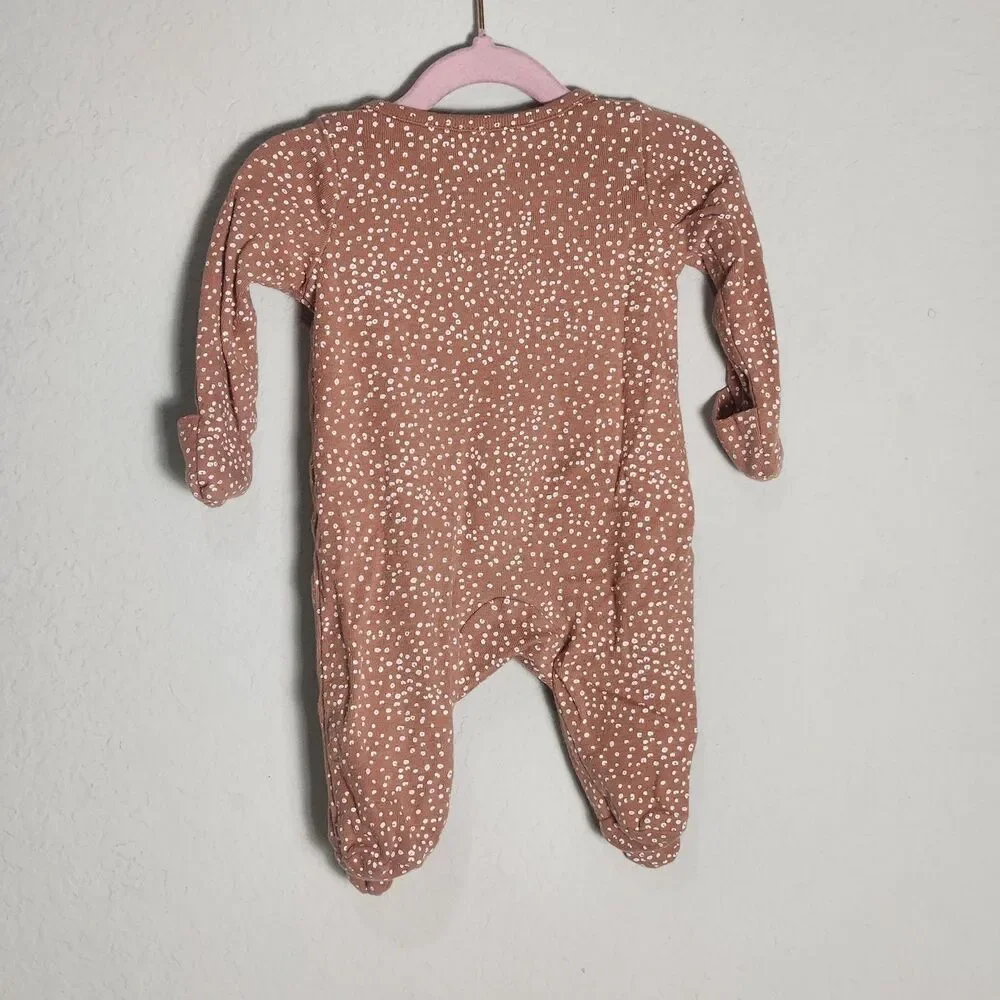 Carter's Child of Mine Newborn 0M Baby Girl Sleeper Lot of 5 Zip Footed Pajamas
